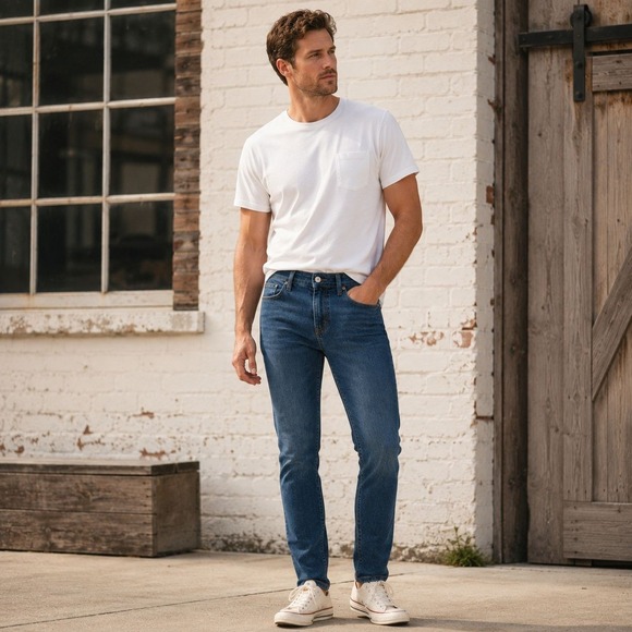 Buck Mason Other - BUCK MASON Mens Jeans COWBOY GUARANTEE 33X32 Button Fly Maverick‎ Slim USA MADE